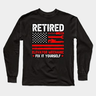 Retired Elevator Mechanic Long Sleeve T-Shirt